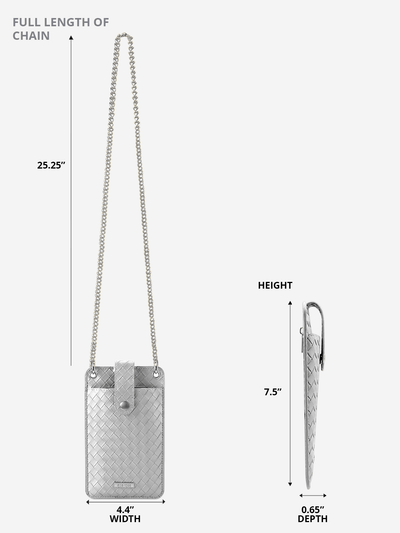 Crossbody Phone Bag (Silver)