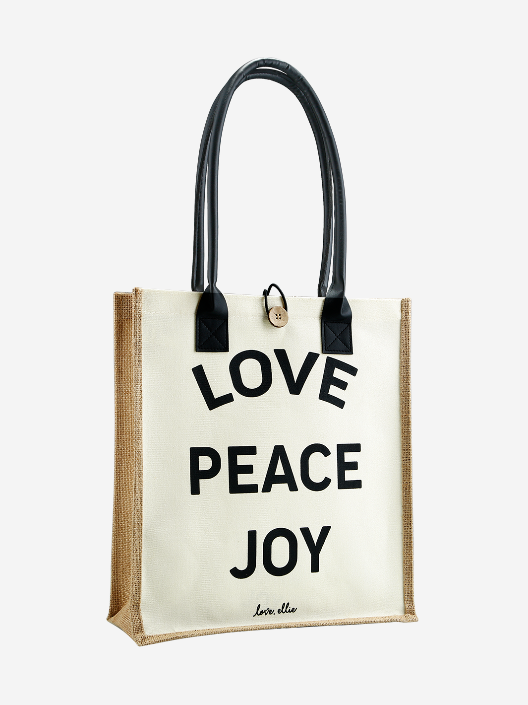 Market Tote Bag - Love Peace Joy