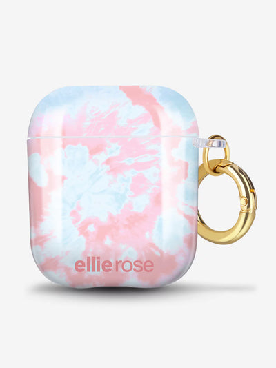 Pink and blue Tie Dye Airpods Case