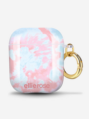 Pink and Blue Tie Dye Airpods Case