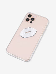 Lips mirror design at the back of Rose gold iPhone holographic  case