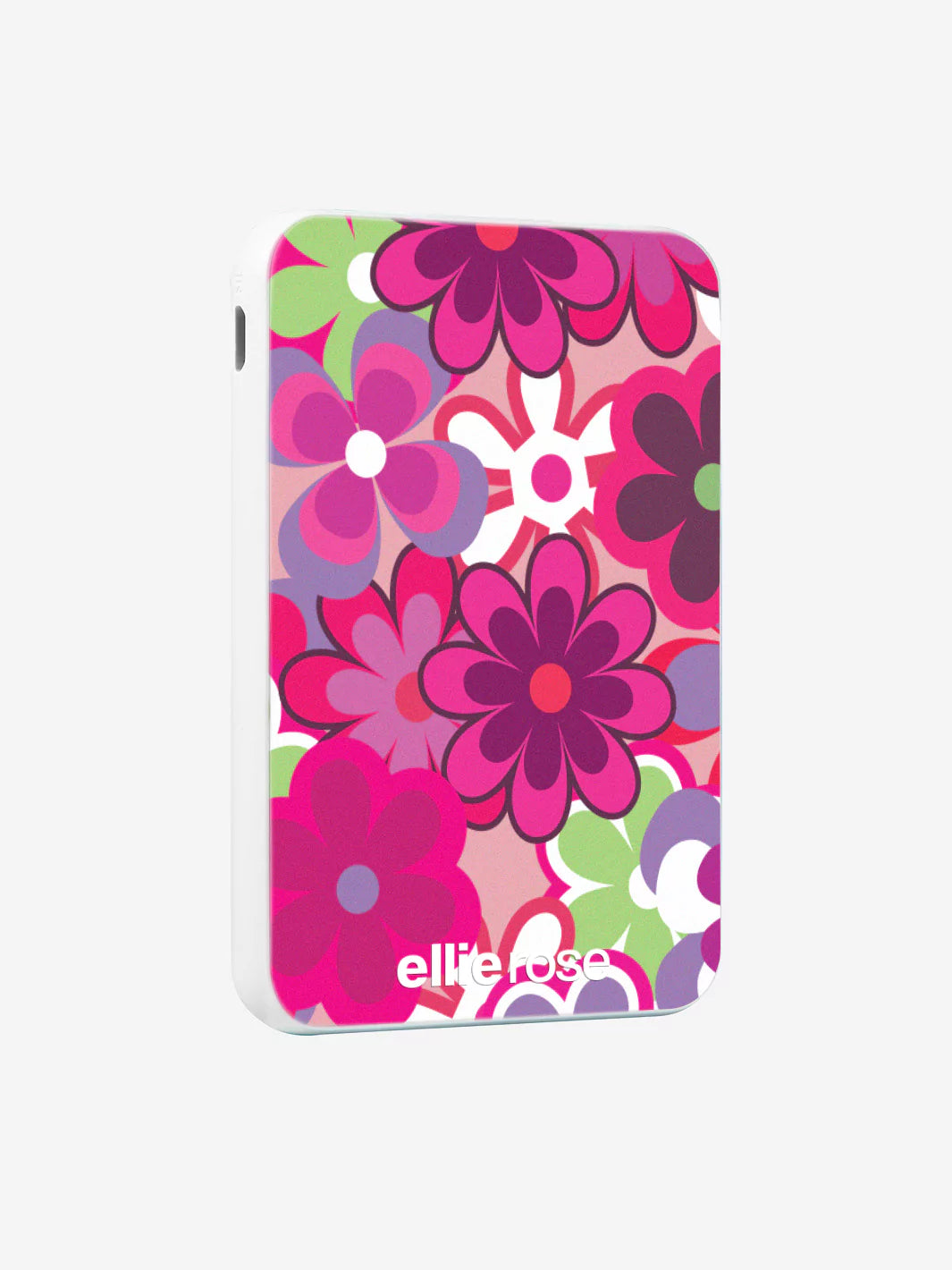 Side view of Groovy Floral power bank