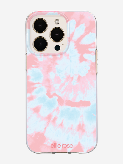 Pink and Blue Tie Dye iPhone Case