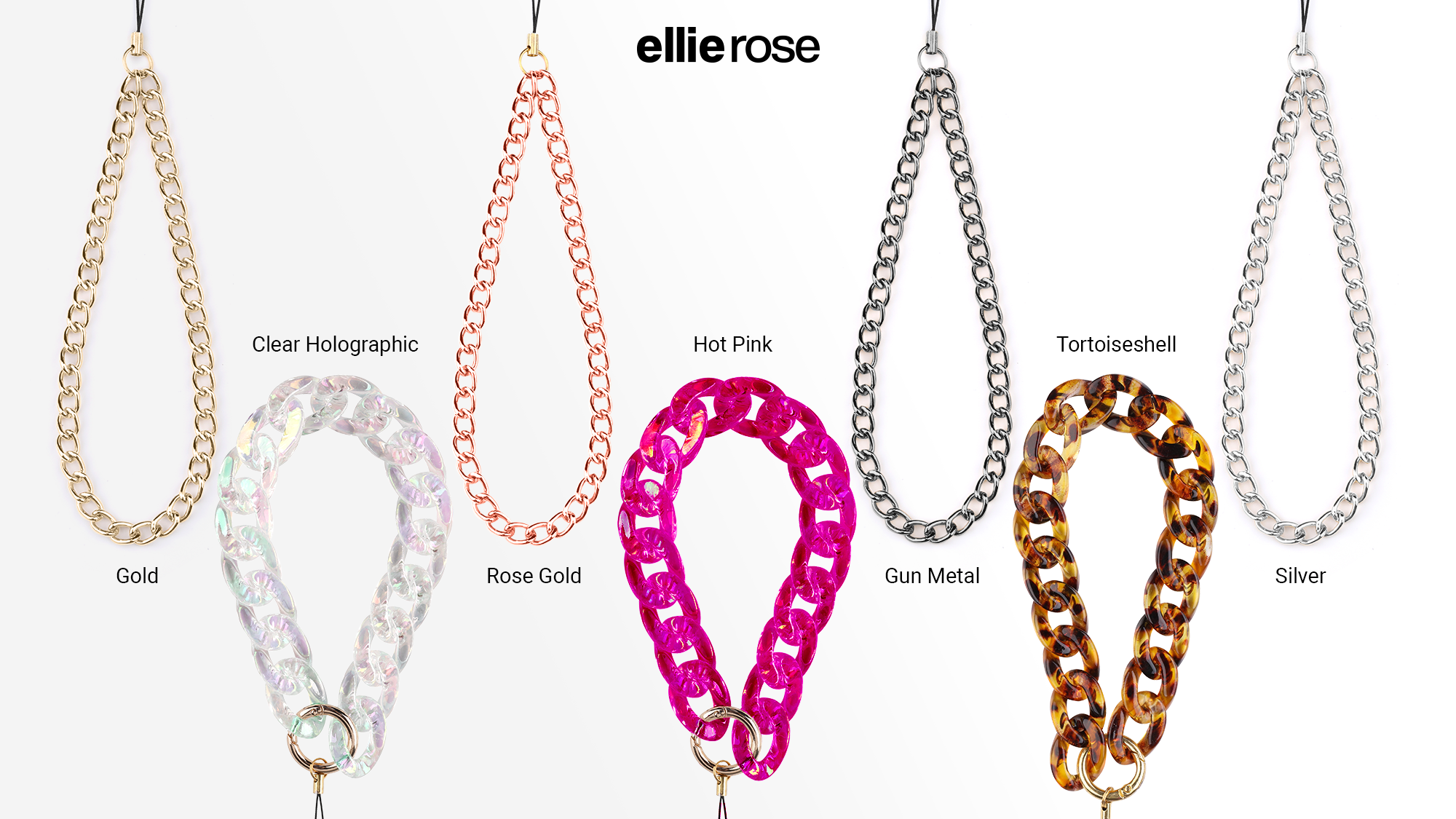  Ellie Rose – Phone Charm Metal Phone Chain Chunky