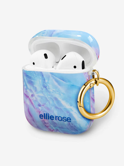 Mystic Journey Airpods Case side view with gold ring hook