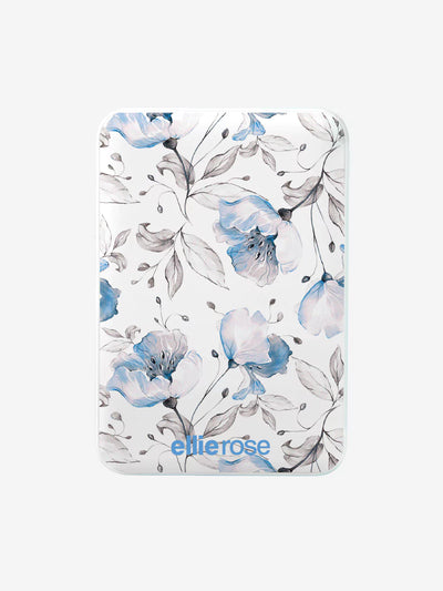 Front view Blue floral powerbank