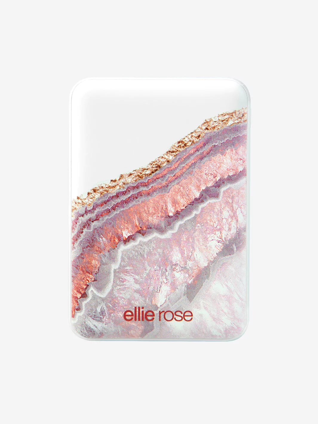 Front view Rose gold agate powerbank