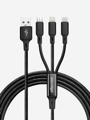 Black 3-in-1 Charging Cable (USB A)
