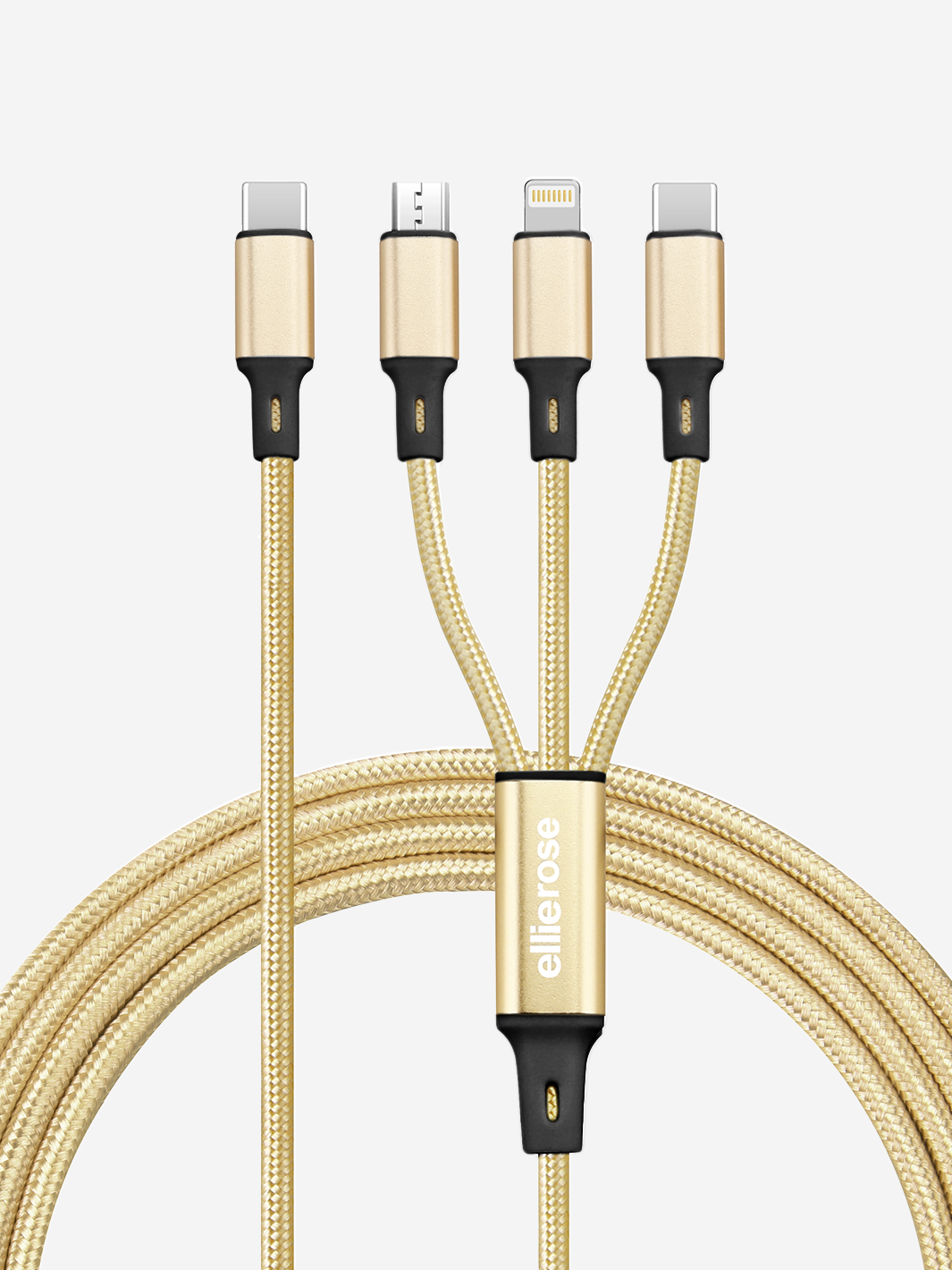 USB-C Gold 3-in-1 Charging Cable