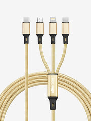 USB-C Gold 3-in-1 Charging Cable with ellie rose logo