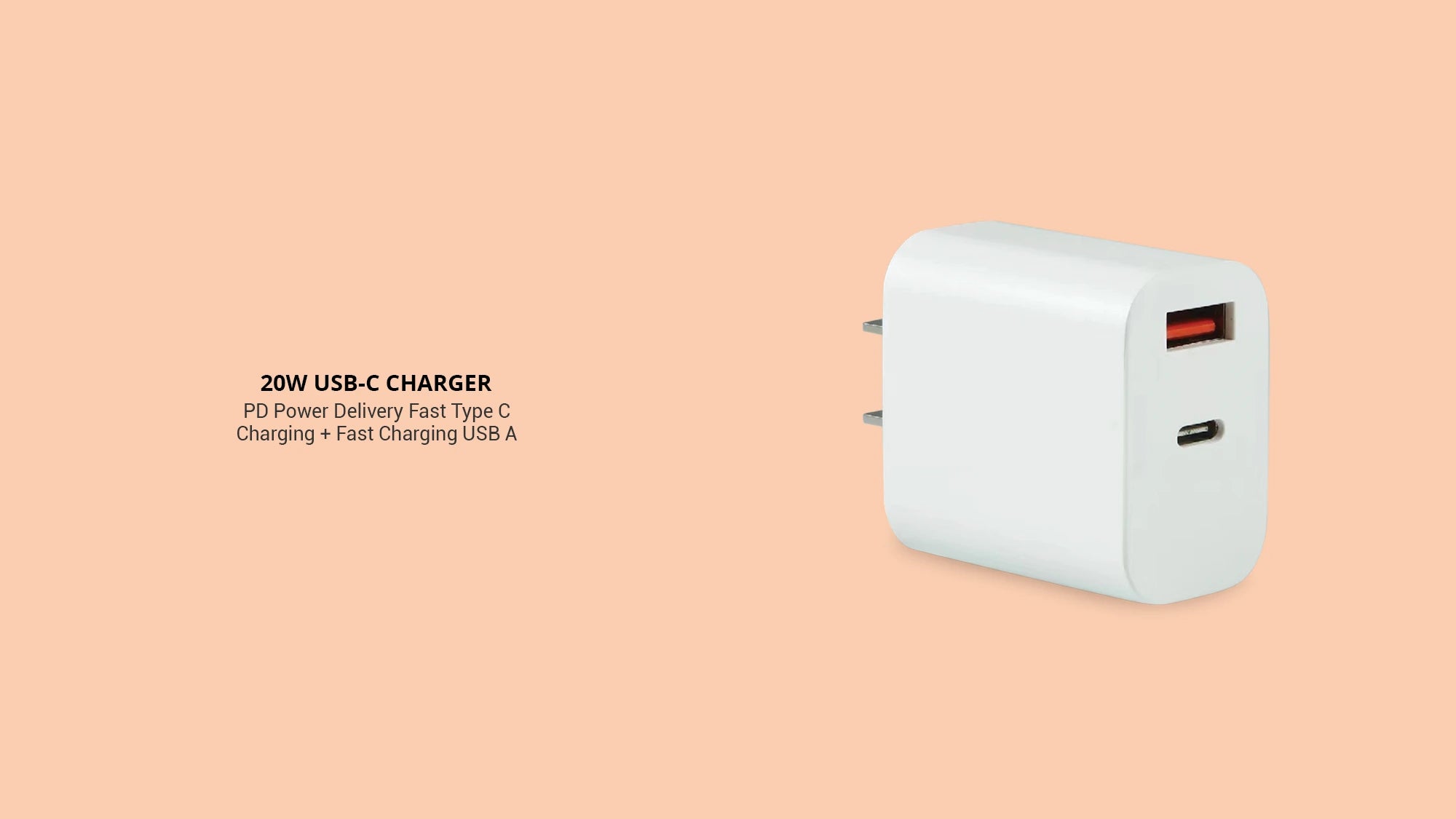 20W usb c charger white wall charger