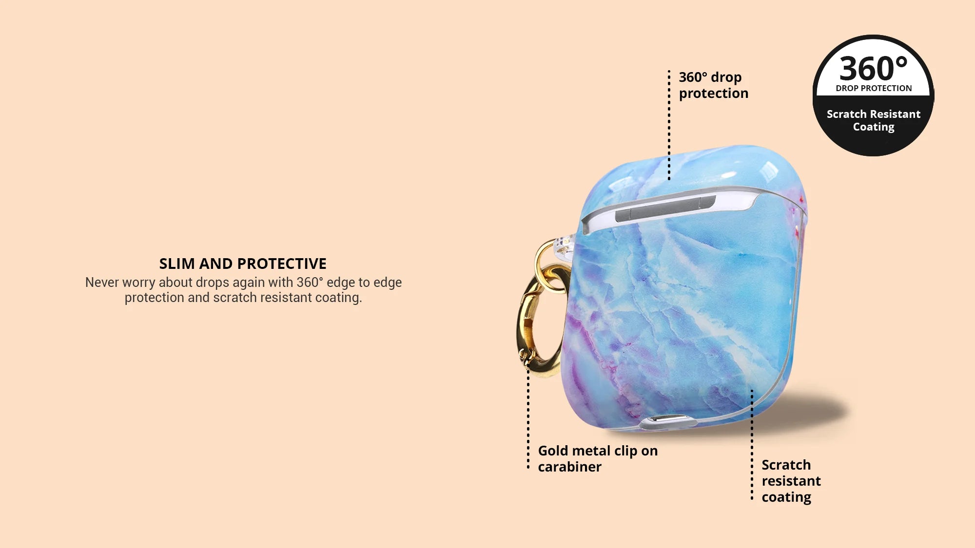 Mystic journey airpods case 360 drop protection