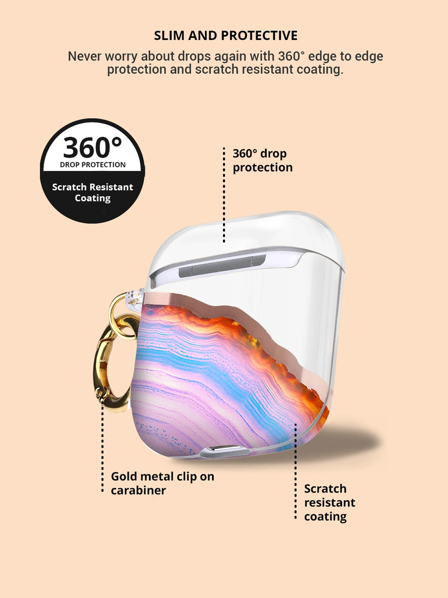 Candy agate airpods case slim and protective