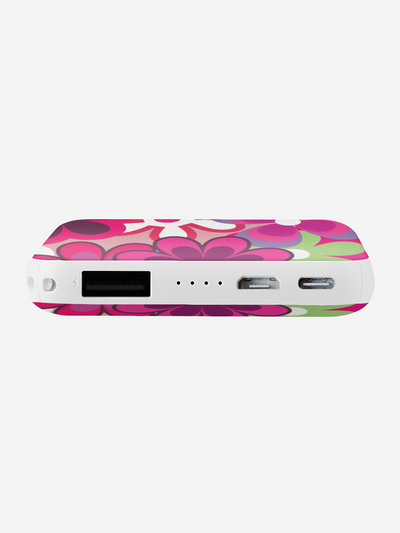 Groovy Floral Power Bank (USB-A + USB-C Ports)
