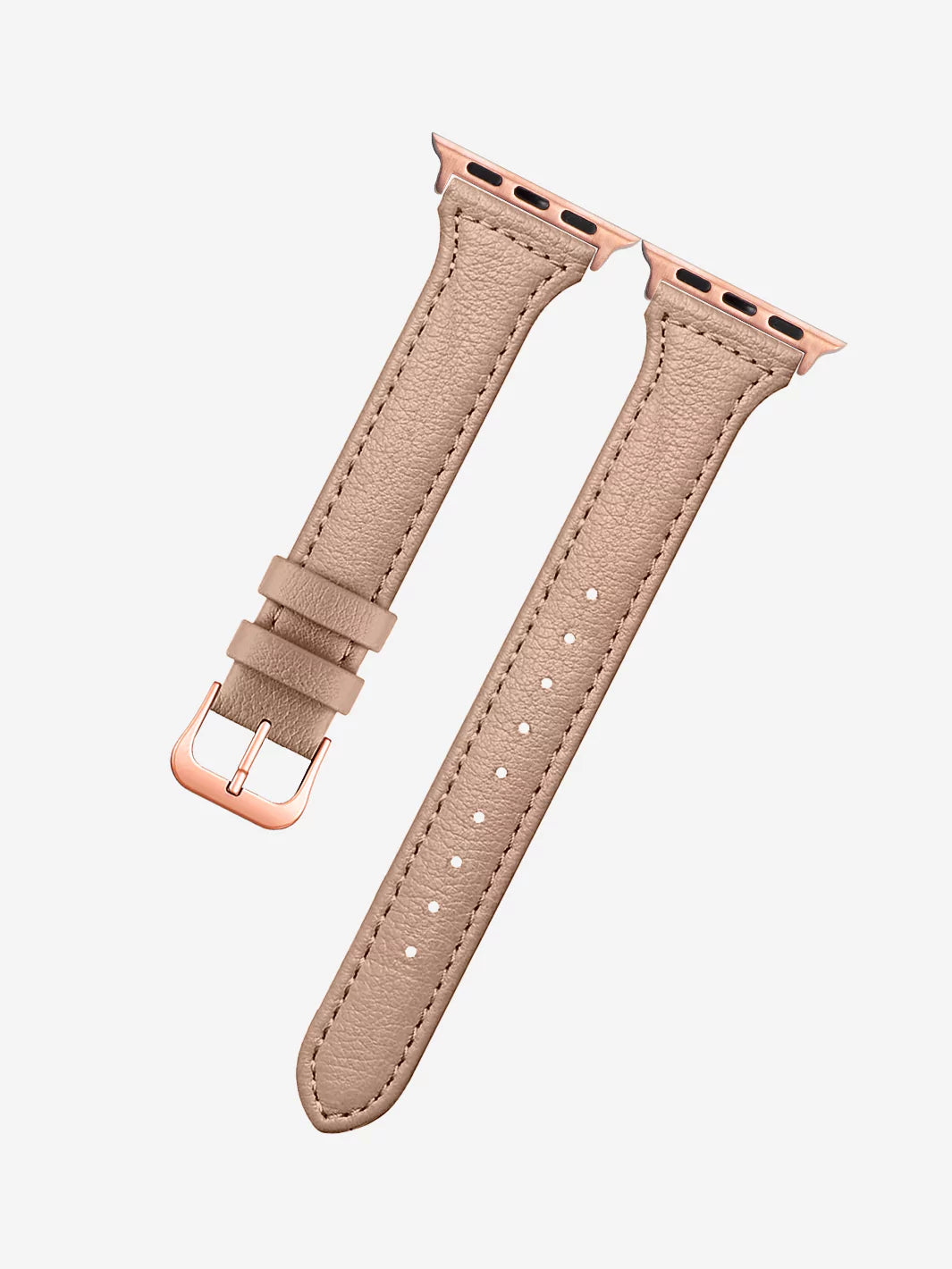 2 pcs  Blush leather strap for Black apple watch band