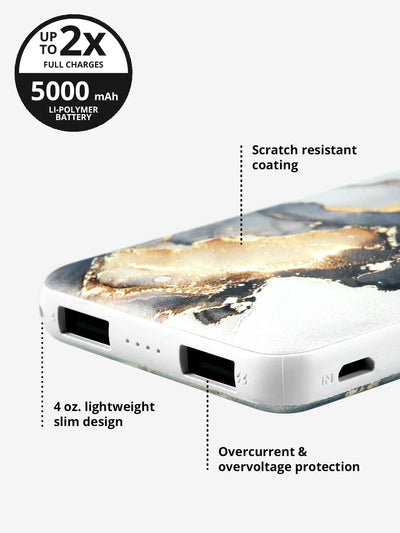 Mercury marble power bank slim design and protection