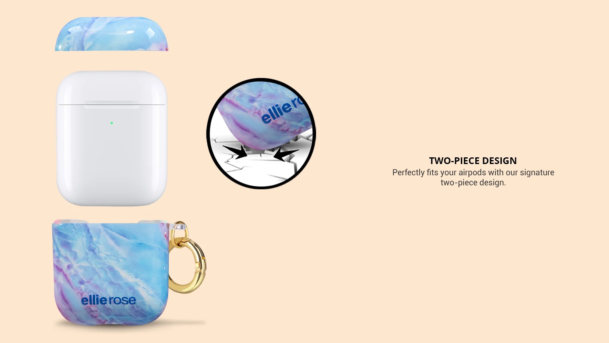 2 piece design mystic journey airpods case