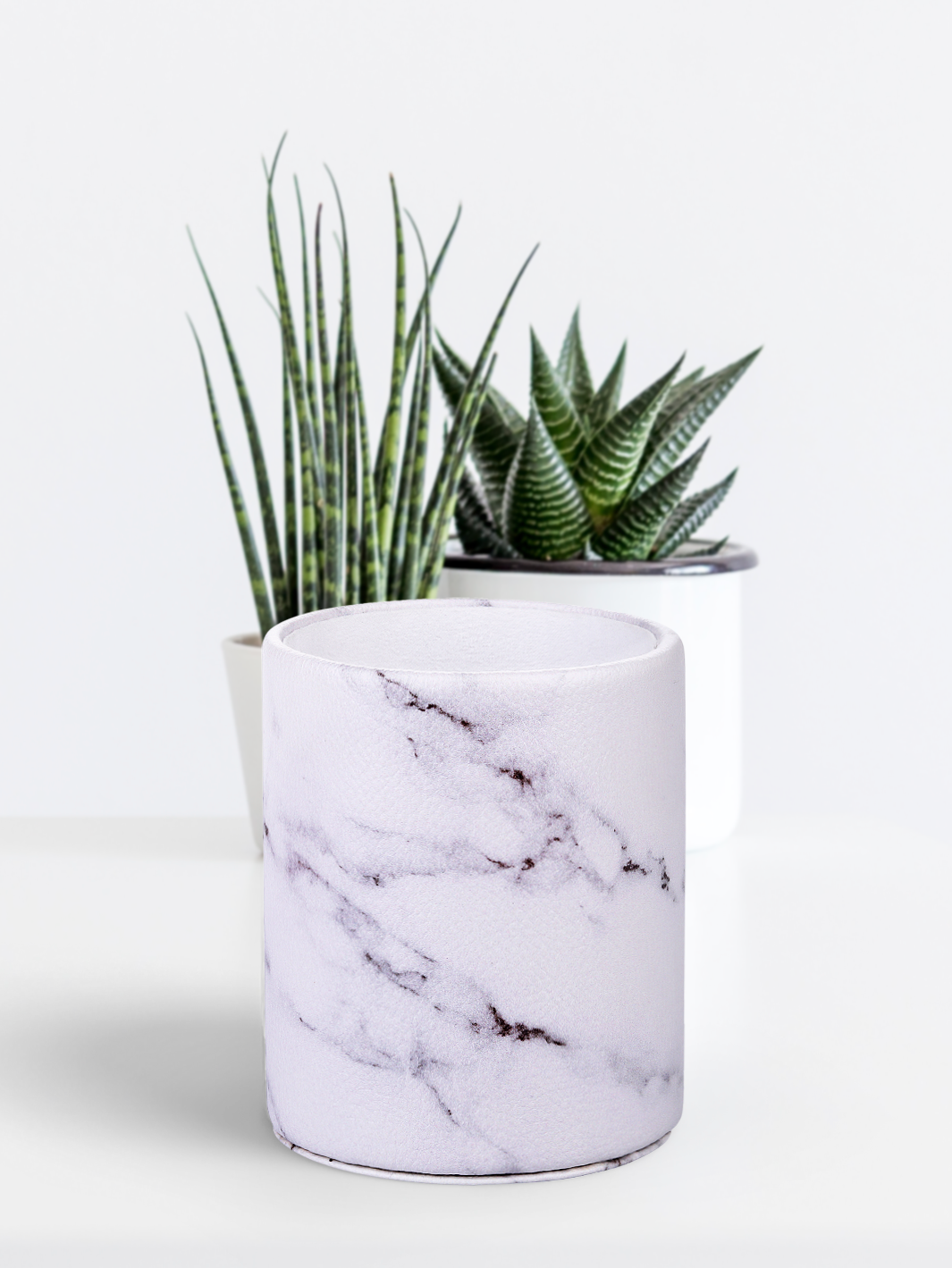 White Marble Pen Cup