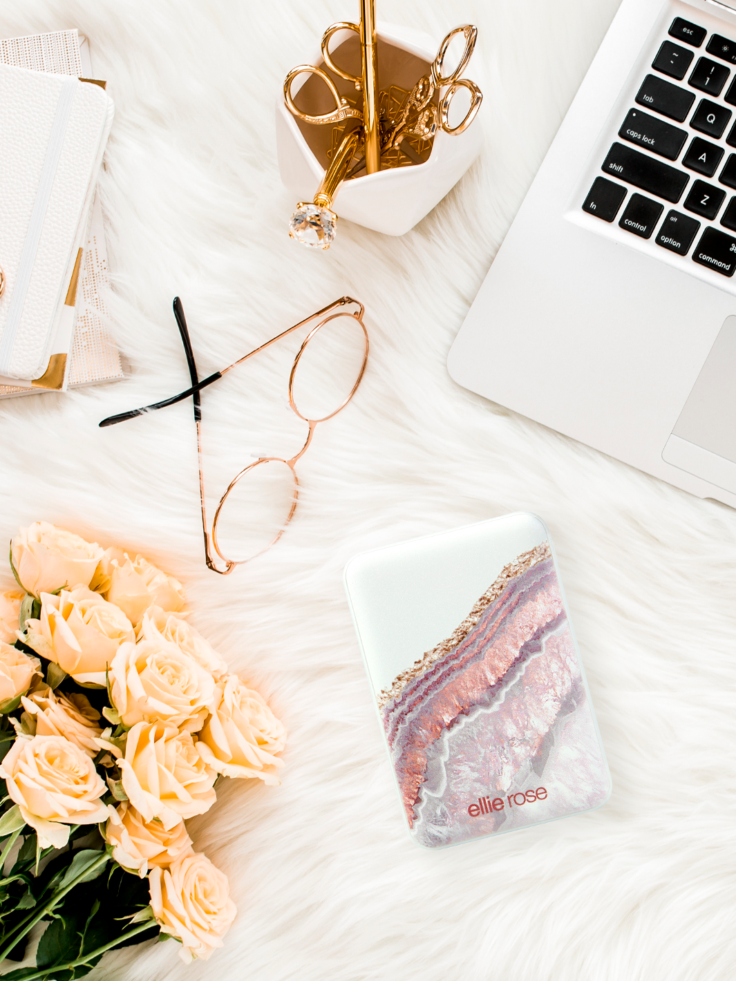 Rose Agate Marble Power Bank