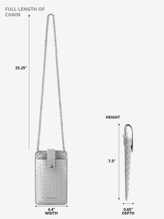 【COLOR iN ID】wrinkle silver chain bag 06-crossbody-phone-purse-