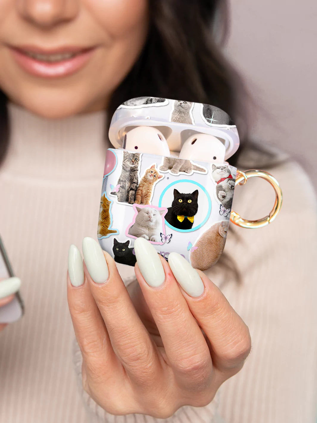 Meow baby airpods case front view