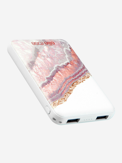 Rose Agate Marble Power Bank