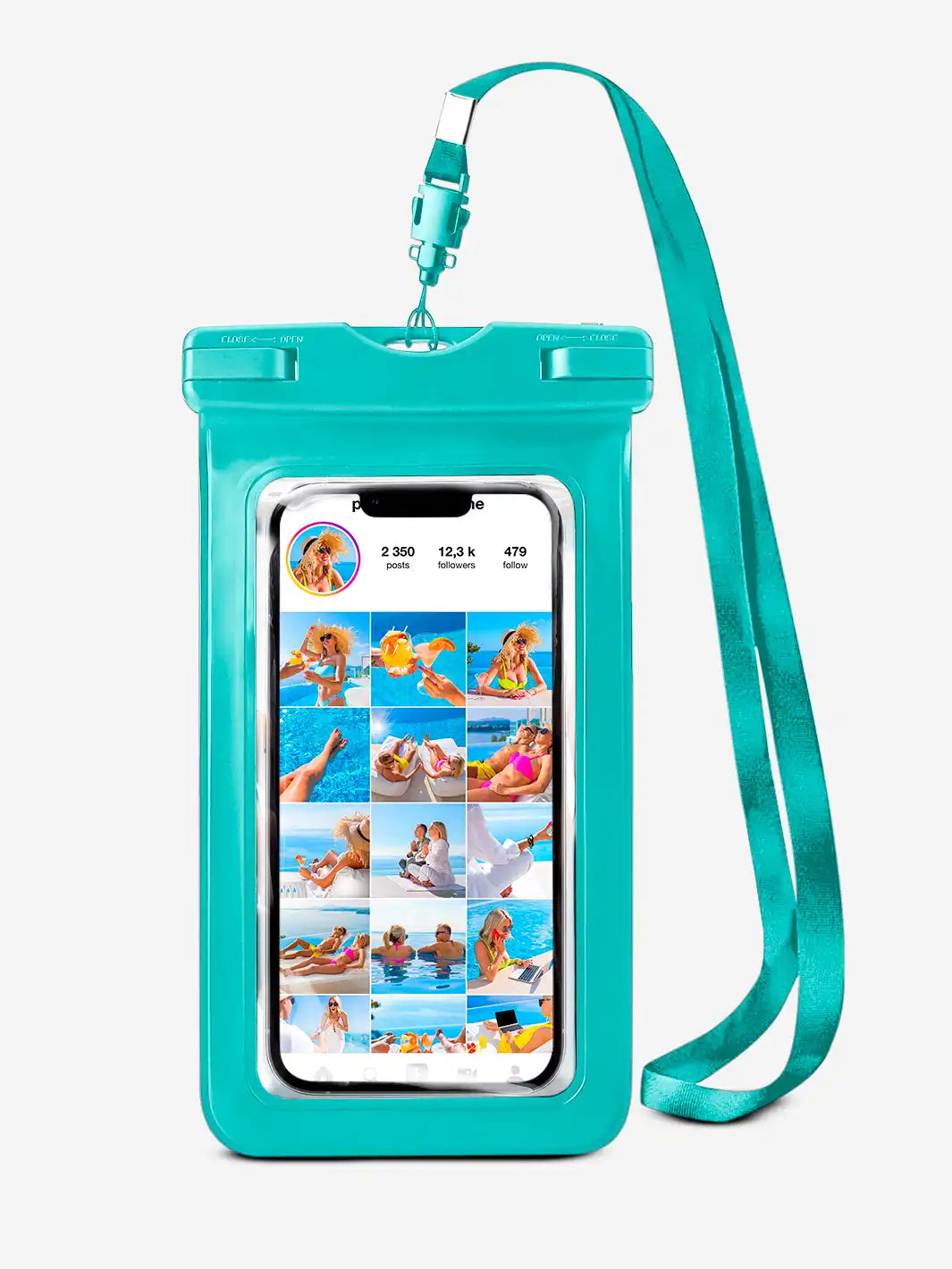 Waterproof Phone Bag - Aqua