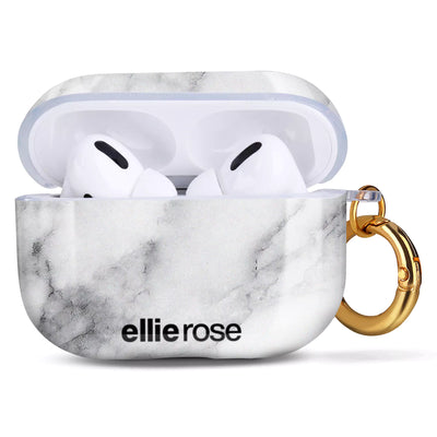 White Marble Airpods Pro Case when opened