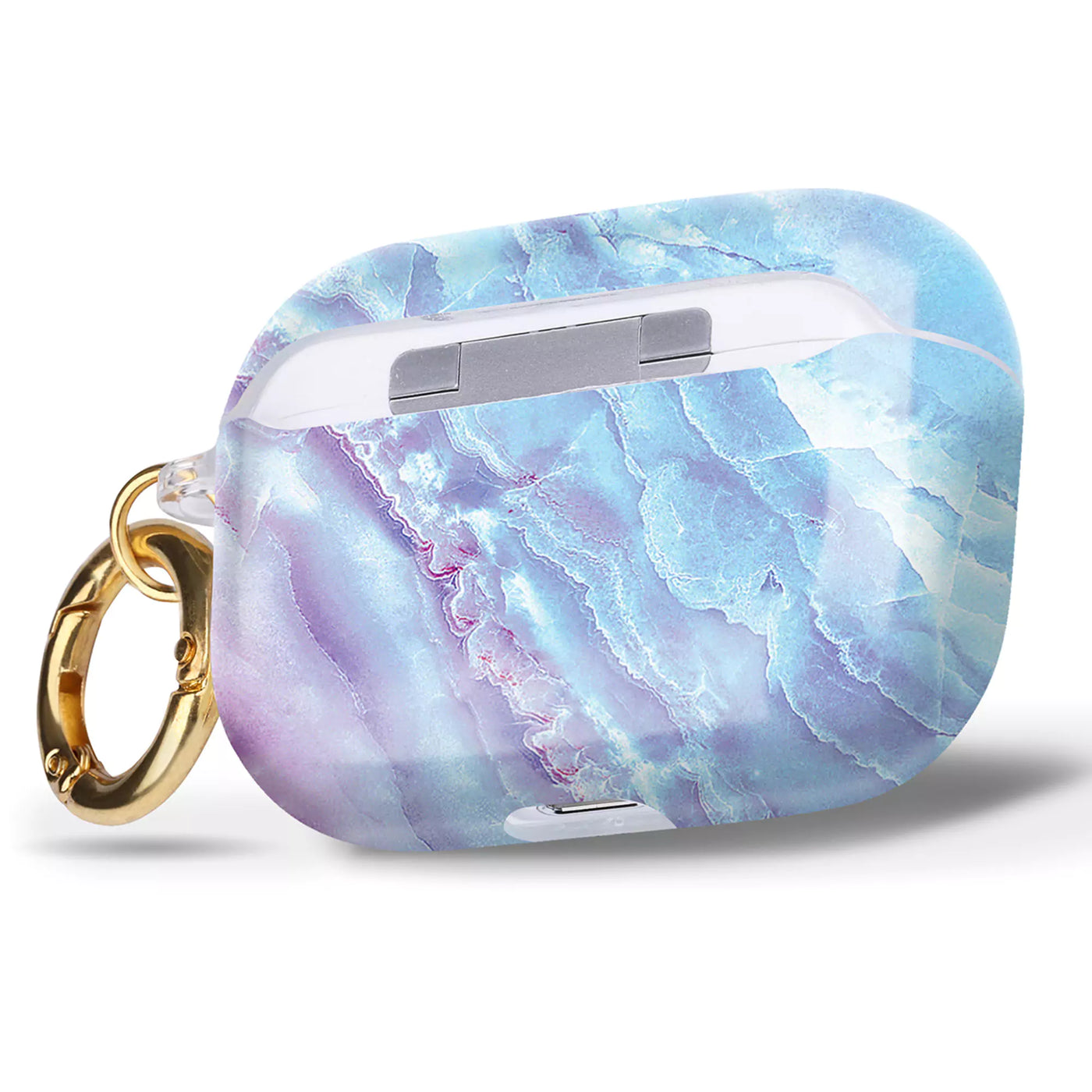 Back view of Mystic Journey Airpods Pro Case with gold ring