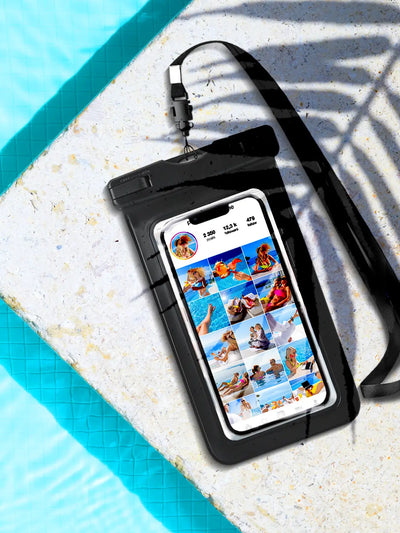 Waterproof Phone Bag - Black