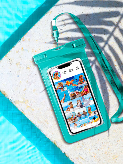 Waterproof Phone Bag - Aqua