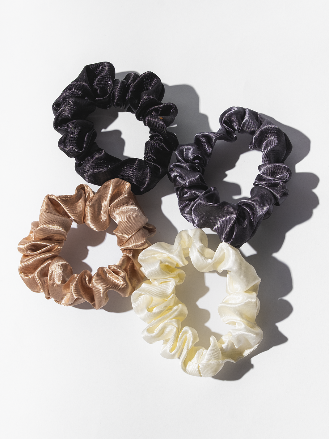 Satin Scrunchies, Set of 4