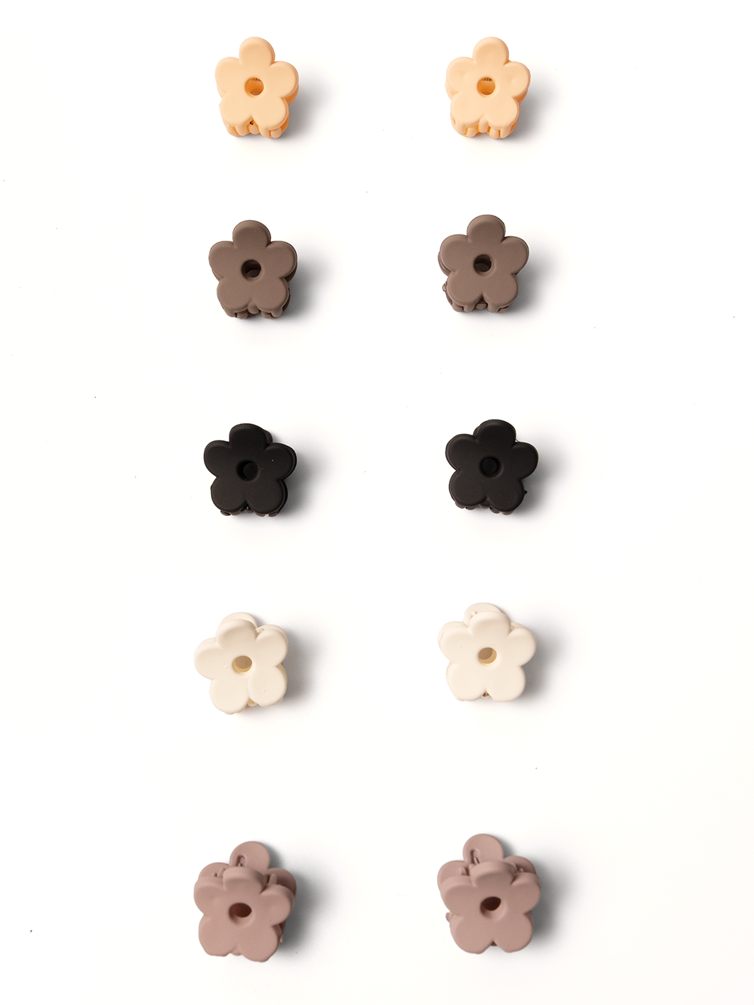 Mini Flower Clips, Set of 10