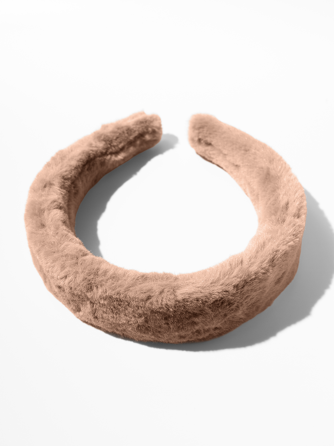 Faux Fur Headband - Blush