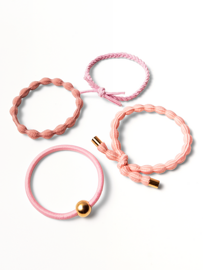 Elastics Multi-Pack, Set of 4, Blush