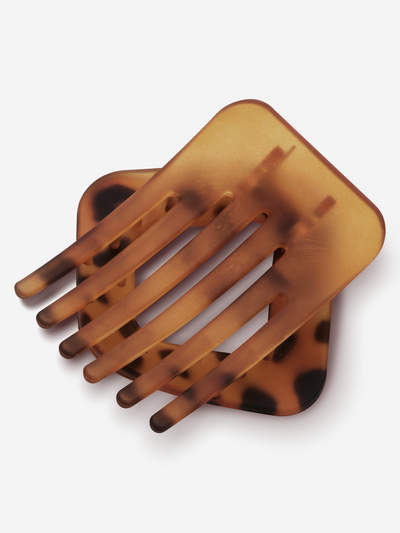 Flat-Lay Hair Clip - Matte Light Tortoiseshell