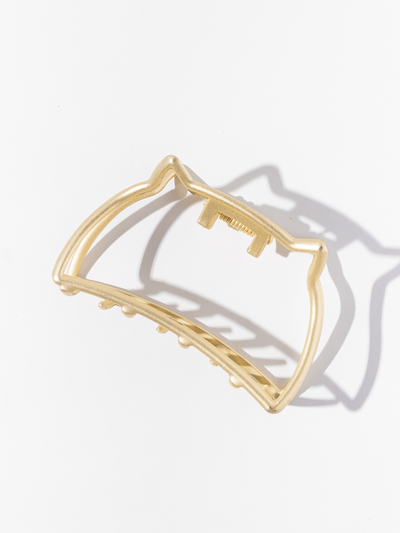 Cat Hair Clip - Matte Gold