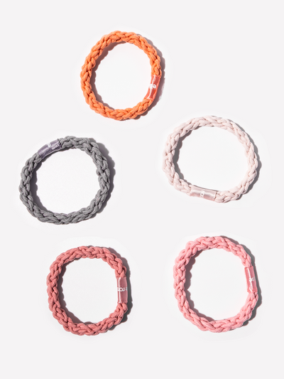 Braided Elastics - 5-Pack - Blush