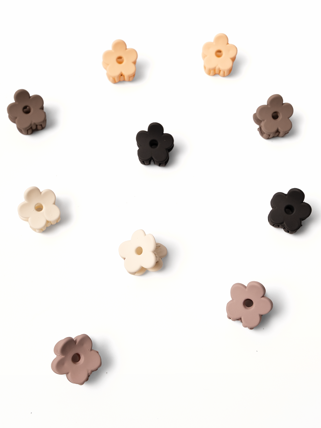 Mini Flower Clips, Set of 10