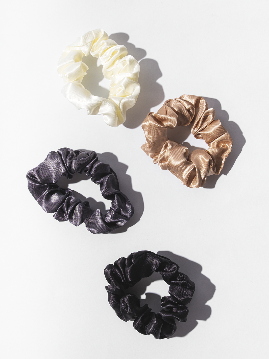 Satin Scrunchies, Set of 4