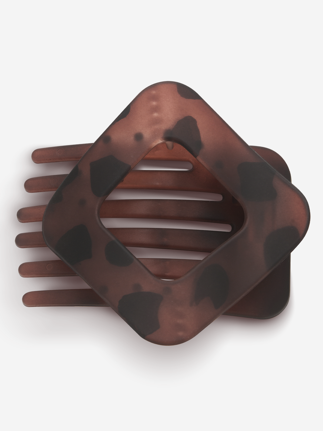 Flat-Lay Hair Clip - Matte Deep Tortoiseshell