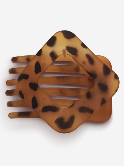 Flat-Lay Hair Clip - Matte Light Tortoiseshell