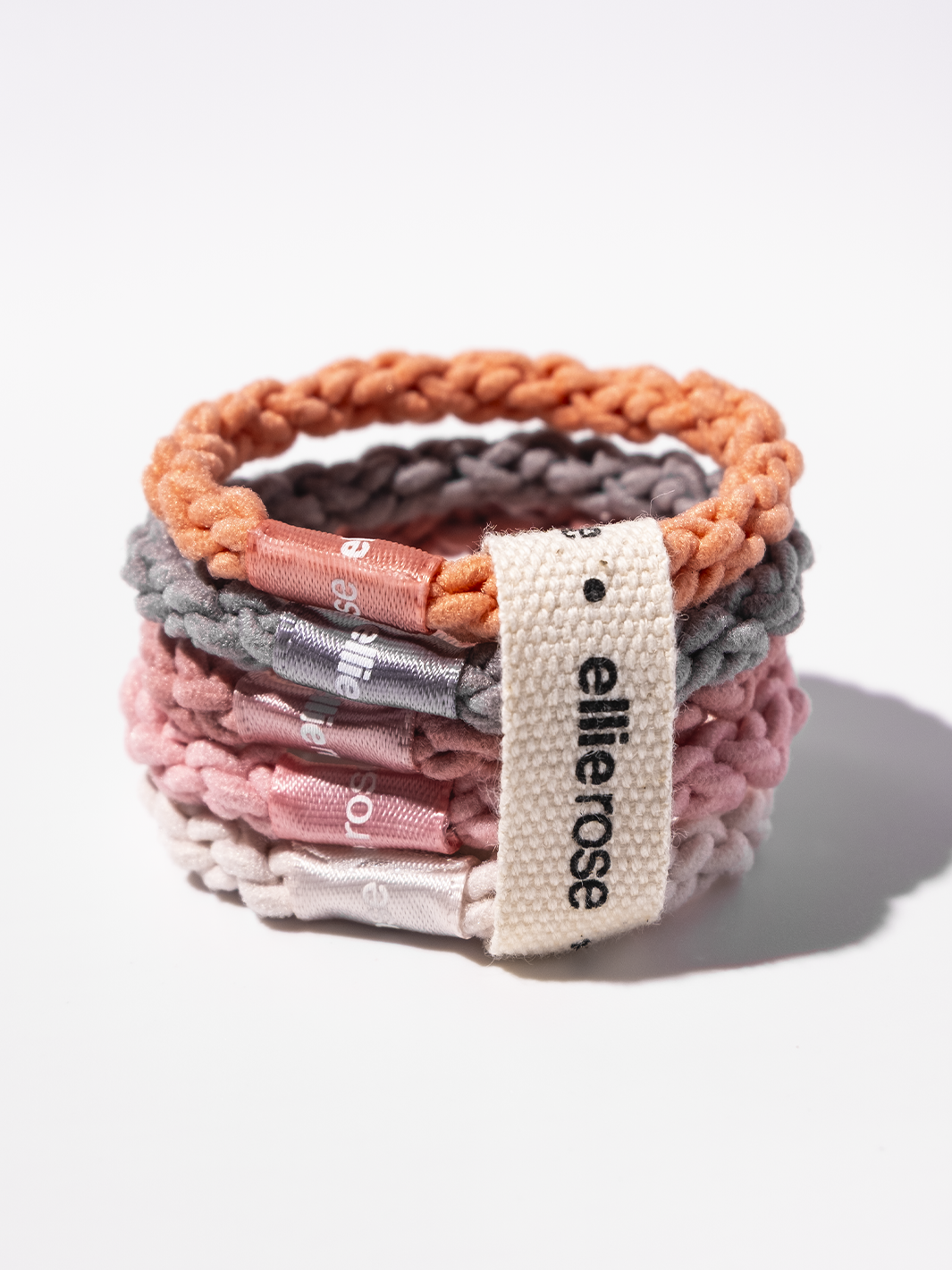 Braided Elastics - 5-Pack - Blush