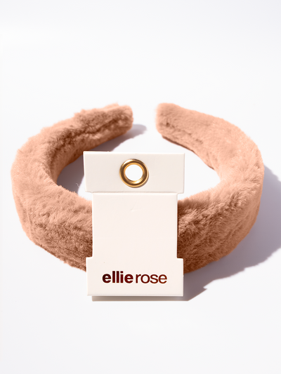 Faux Fur Headband - Blush