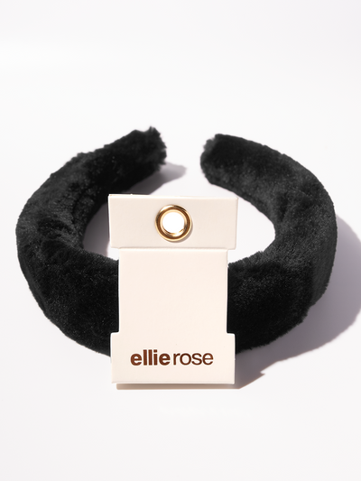 Faux Fur Headband - Black