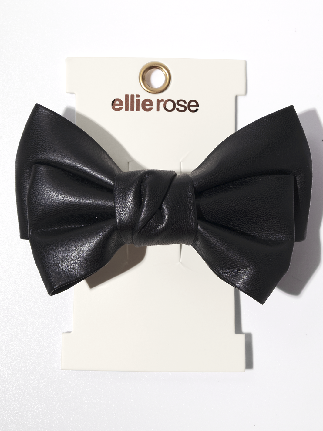 Vegan Leather Bow - Black