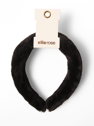 Faux Fur Headband - Black