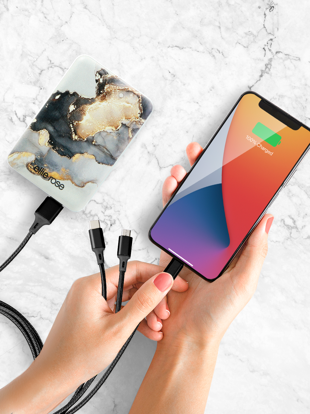 Black 3-in-1 Charging Cable