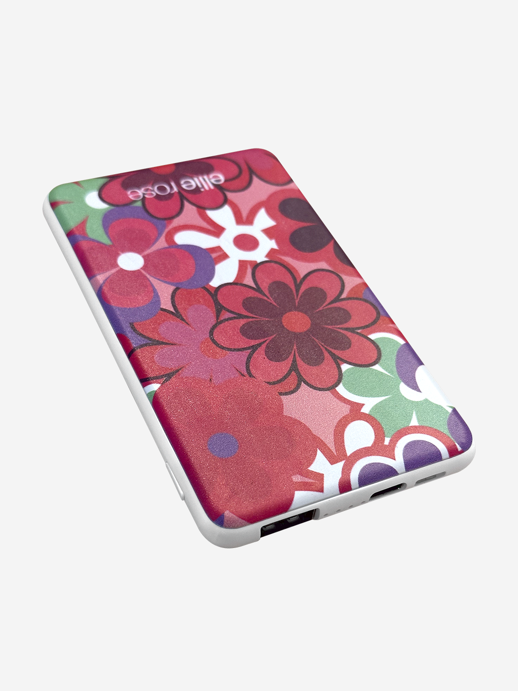 Groovy Floral Power Bank (USB-A + USB-C Ports)