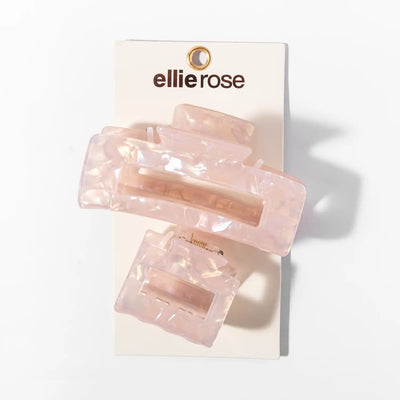 Rose Quartz Claw Clips, Set of 2